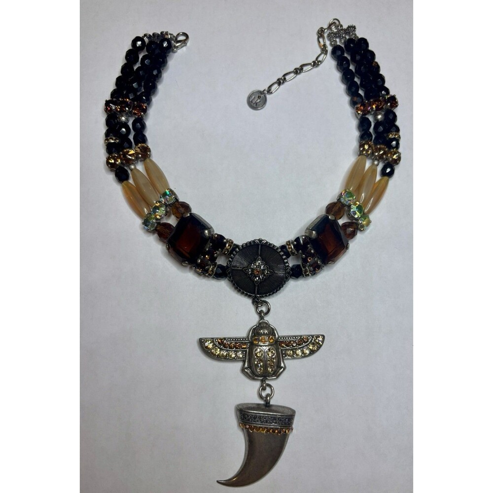 LK Designs Leetal Kalmanson Israel Tribal Style Statement Necklace